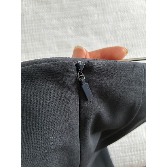 Hugo Boss Vilina Skirt Women 10 Dark Navy Wool Career Closet Staple Office Siren - Picture 10 of 13